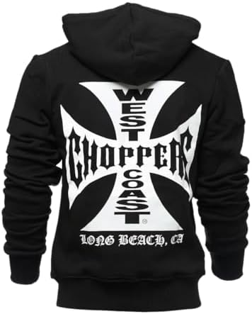 Amazon.com: WEST COAST CHOPPERS CLASSIC LOGO ZIP HOODY Black